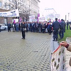 Протест на синдикатите от БТК и железниците