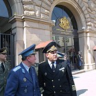 Генерали на посещение при президента Георги  Първанов по повод  закона за отбраната