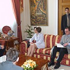 Президентът Георги Първанов се среща с Надежда Михаилова
